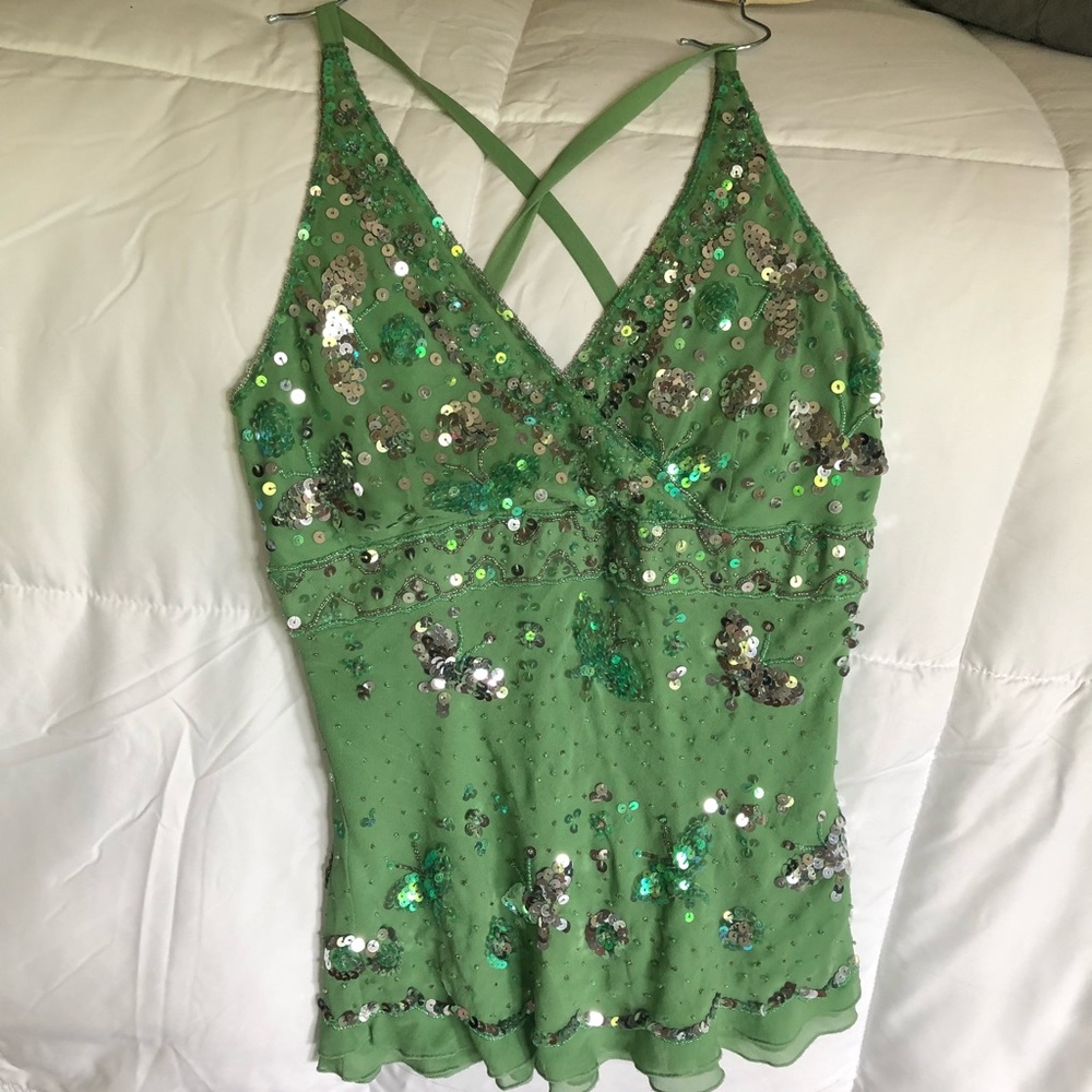 Bebe sparkly detail top